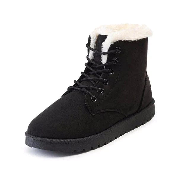 LM | Snow white lace-up ankle boots