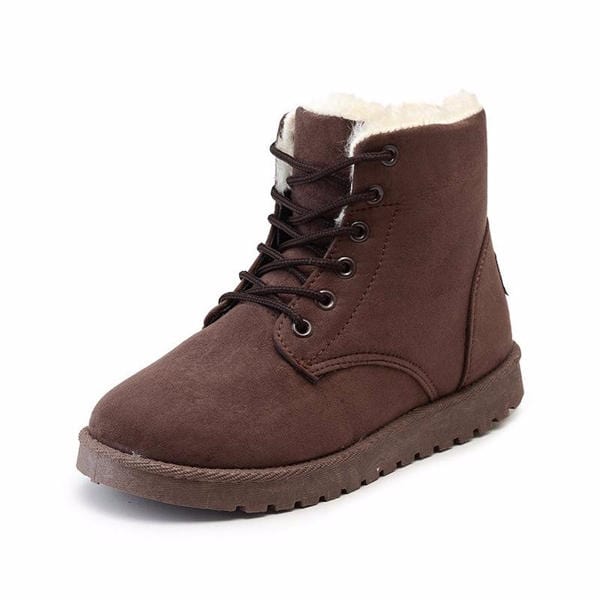 LM | Snow white lace-up ankle boots