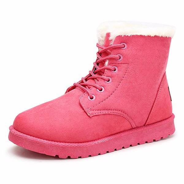 LM | Snow white lace-up ankle boots