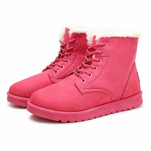 LM | Snow white lace-up ankle boots