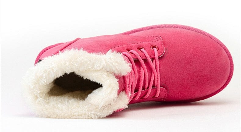 LM | Snow white lace-up ankle boots