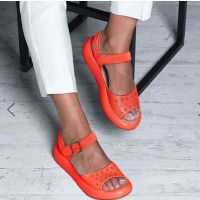 LD | Orthopedisch Peep Toe Platte Sandalen