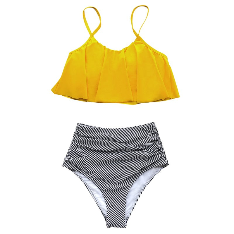 TS | Colorful bikini with ruffles