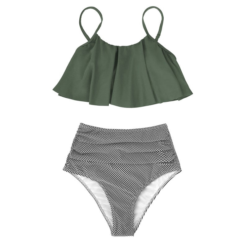 TS | Colorful bikini with ruffles