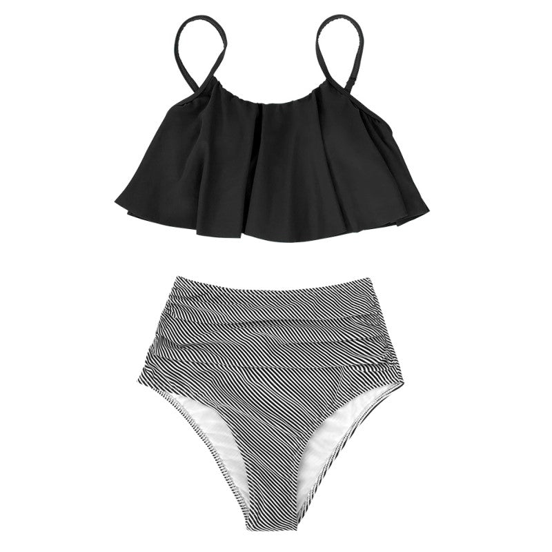 TS | Colorful bikini with ruffles