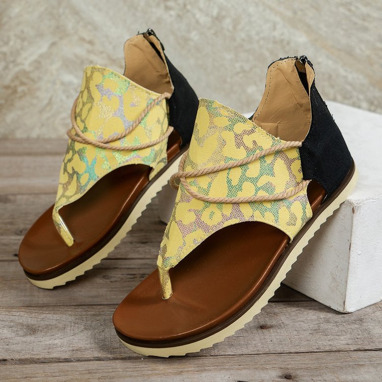 LD | Nieuw Gedrukt Terug Rits Strand Sandalen