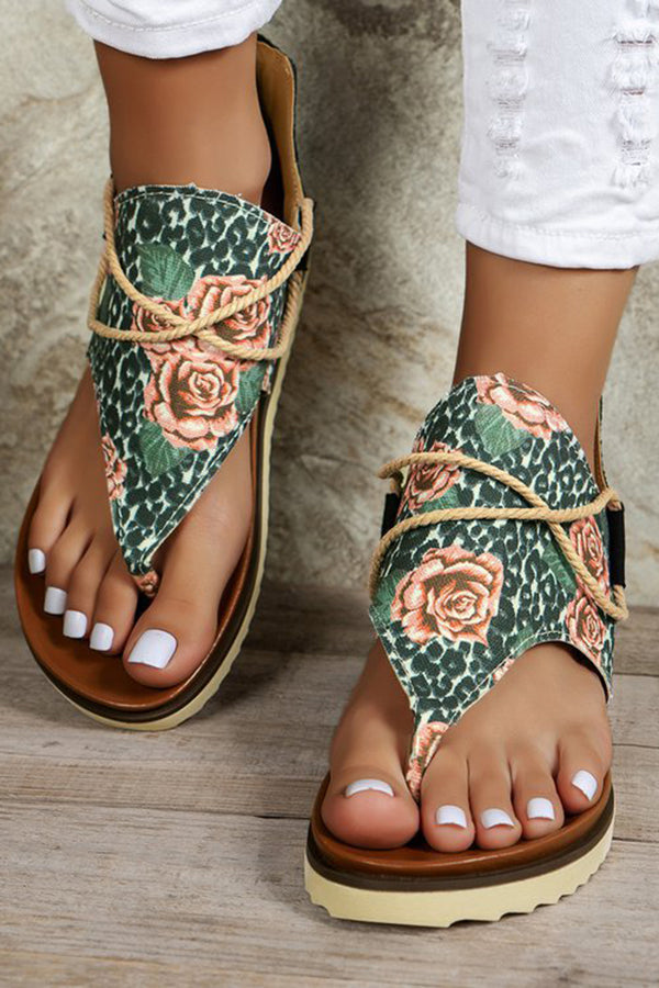 LD | Nieuw Gedrukt Terug Rits Strand Sandalen