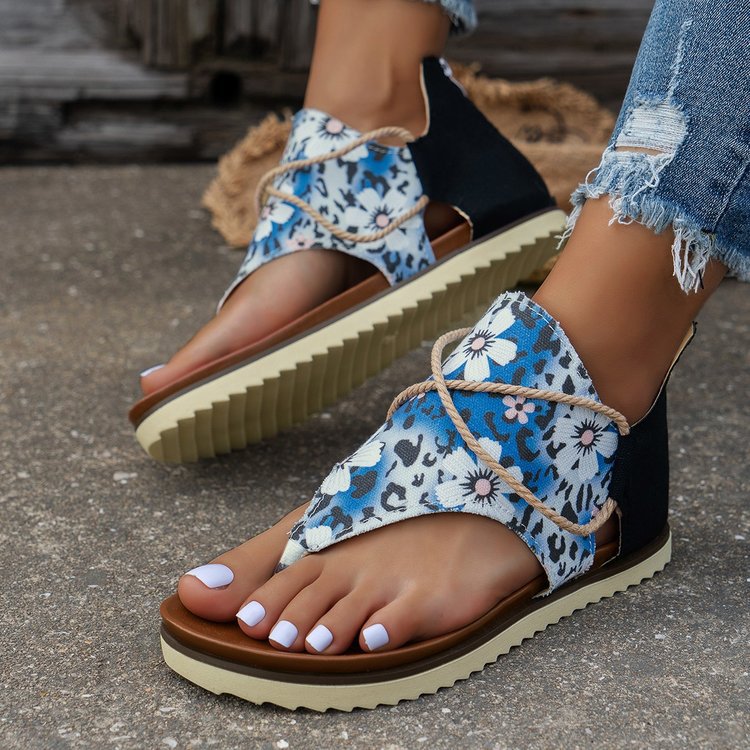 LD | Nieuw Gedrukt Terug Rits Strand Sandalen