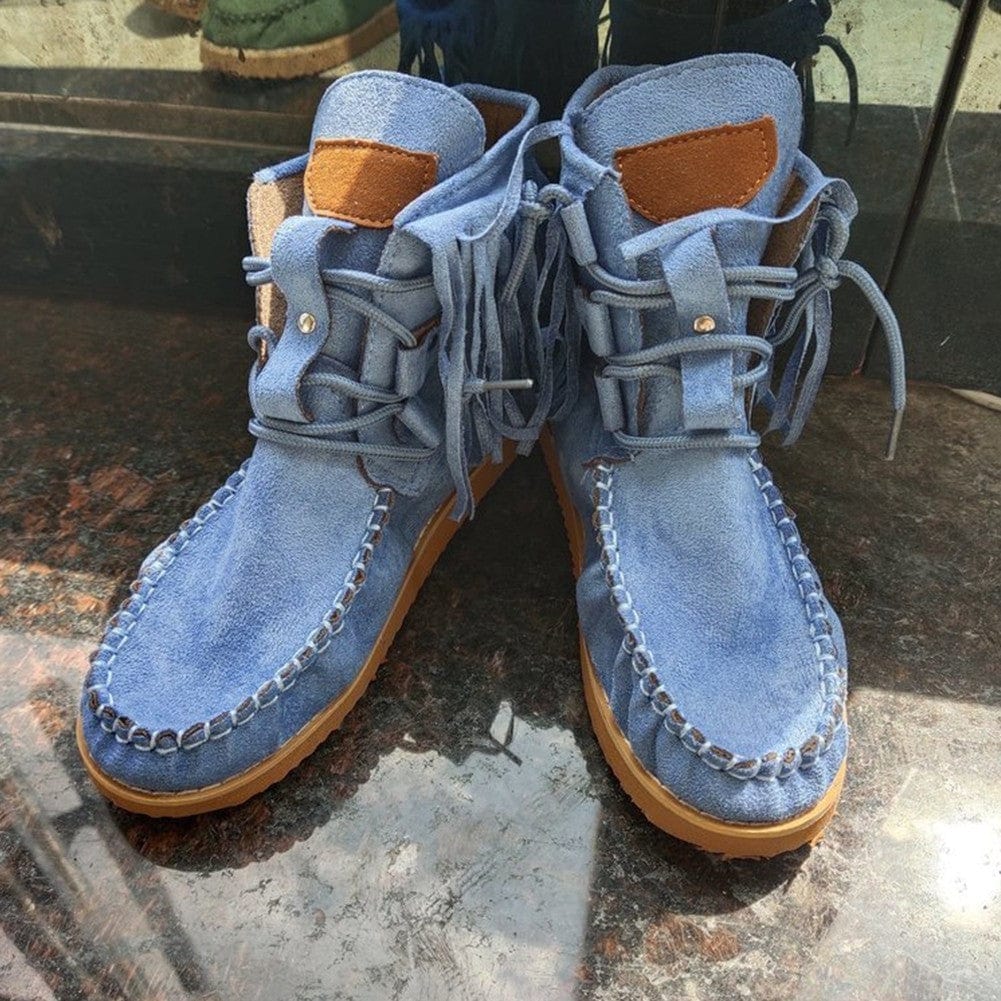LM | Lace-up ankle boots with round toe