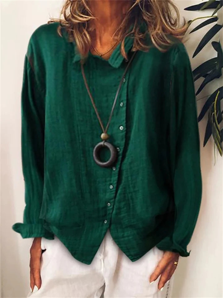 TS | Asymmetric button-up blouse