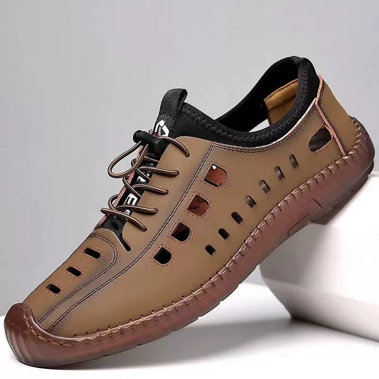 LD | Heren sandalen Zomer zacht leer ademend schoenen