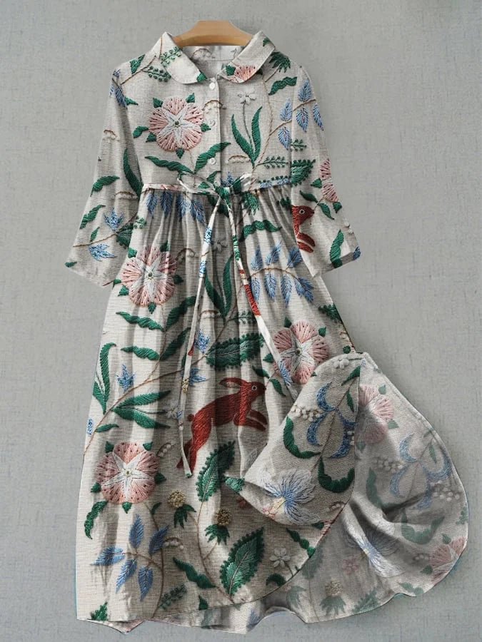 TS | Floral maxi dress with buttons
