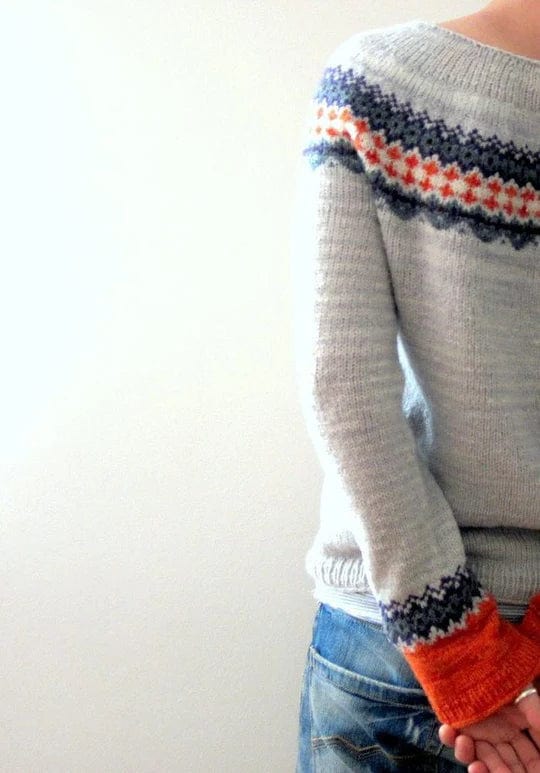 LD | Grijze trui in boho-stijl