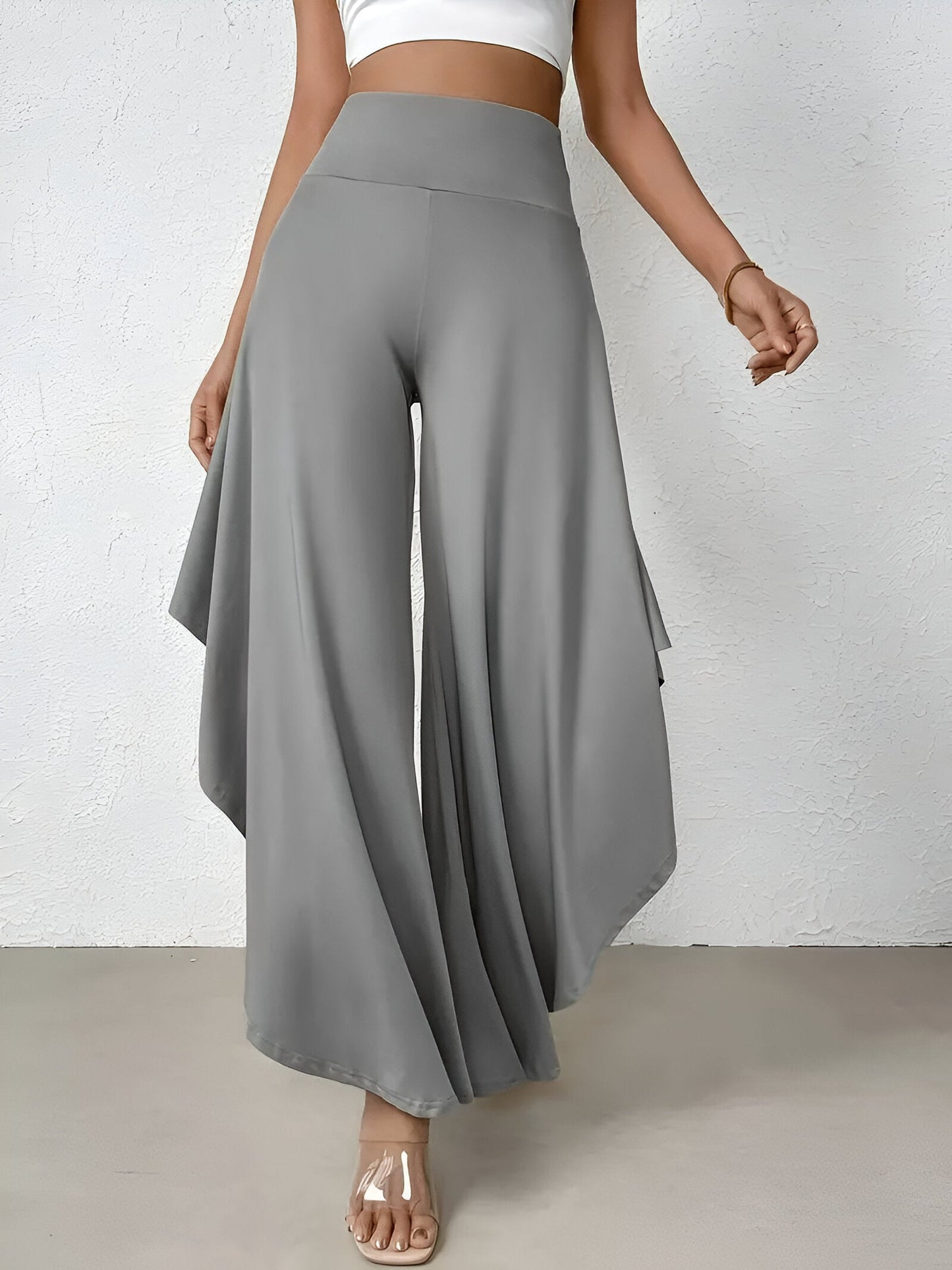 LD | Wijde broek met asymmetrisch shirt