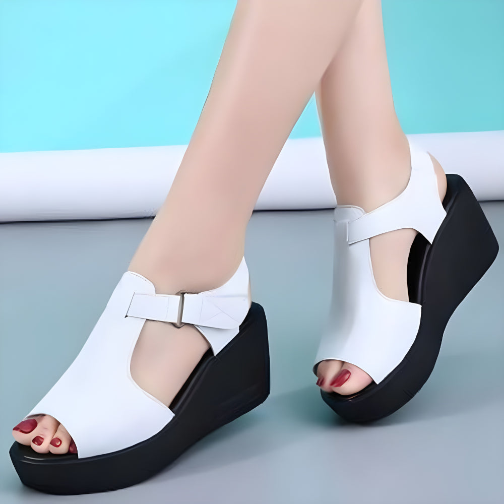 LD | Leren Vrouwen Platform Sandalen