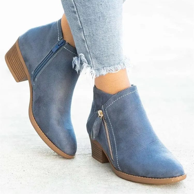 LM | Ankle boots with side zipper and heel