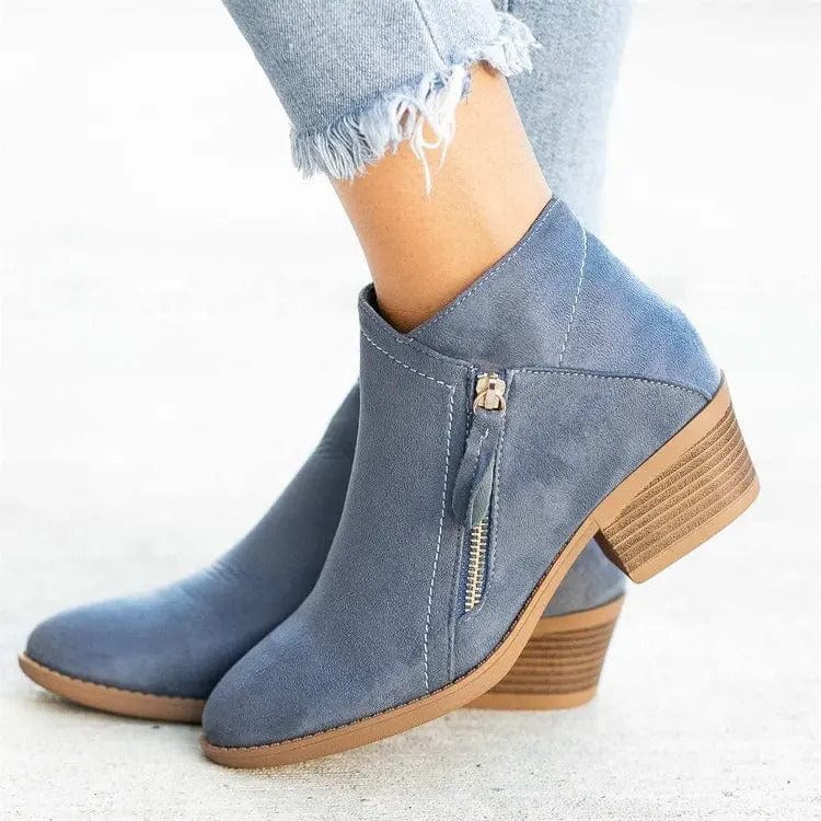 LM | Ankle boots with side zipper and heel