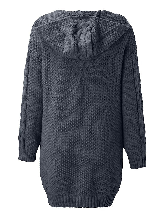 TS | Cardigan with hood in chunky knit