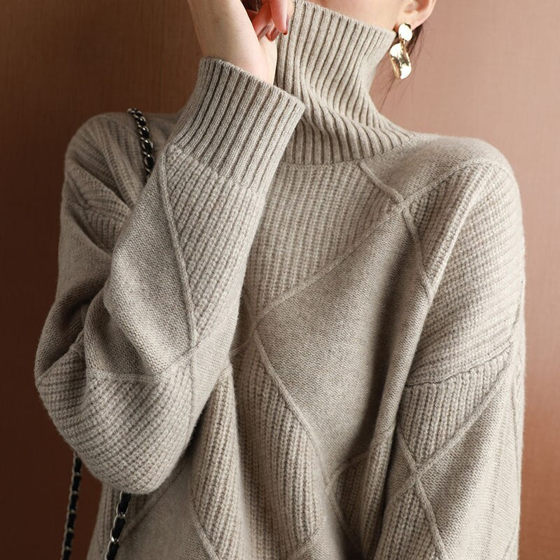 LD | Elegante kasjmier trui met schildpadhals