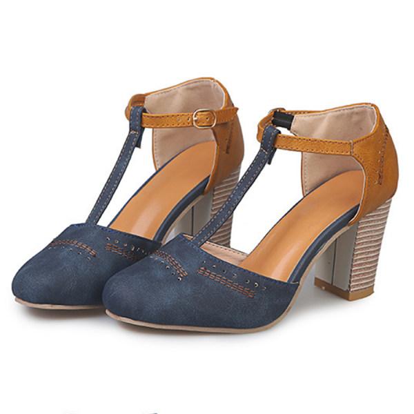 LD | T-strap Ronde Teen Chunk Schoenen Sandalen