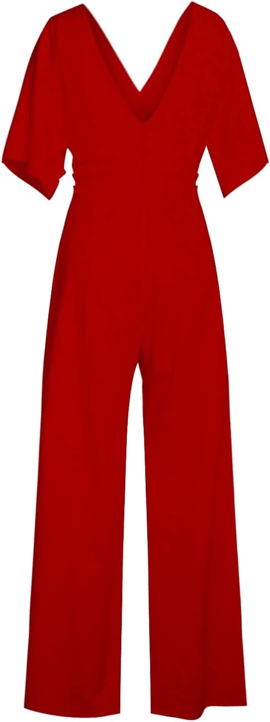 LM | Elegant V-neck jumpsuit
