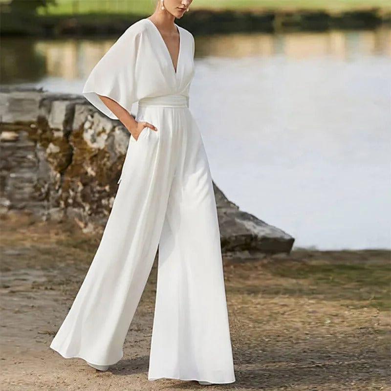 LM | Elegant V-neck jumpsuit