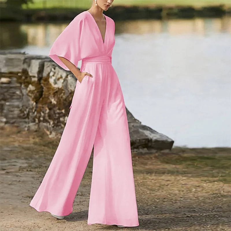 LM | Elegant V-neck jumpsuit