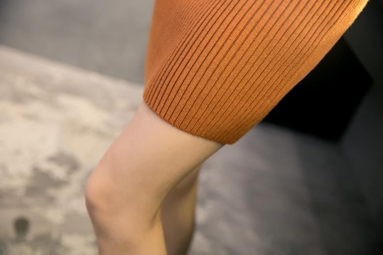 LM | Knitted mini dress with turtleneck
