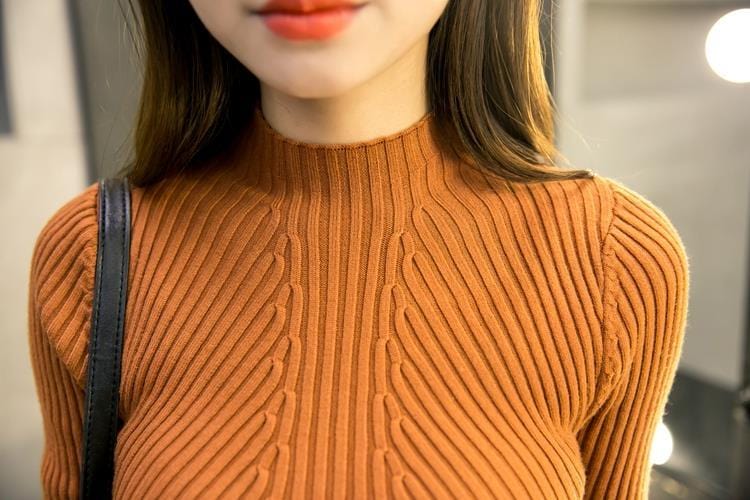 LM | Knitted mini dress with turtleneck