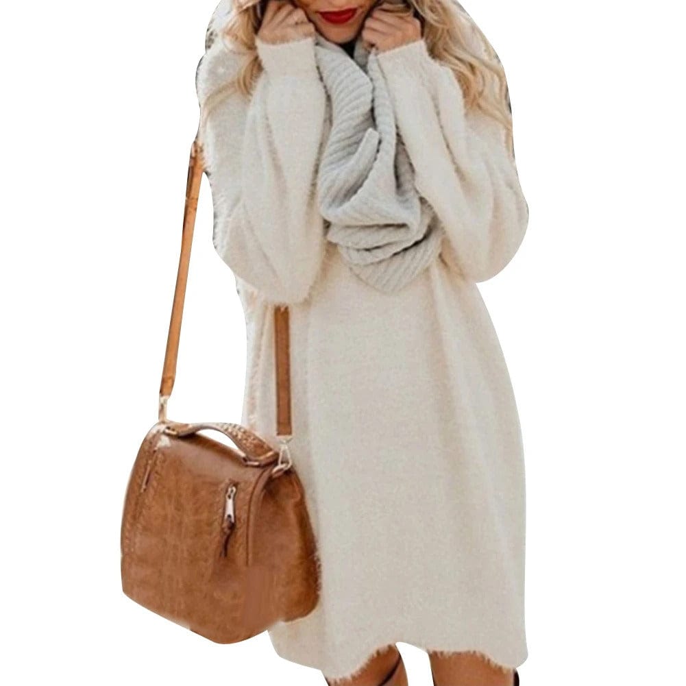 LD | Gebreide mini jurk met trui stijl