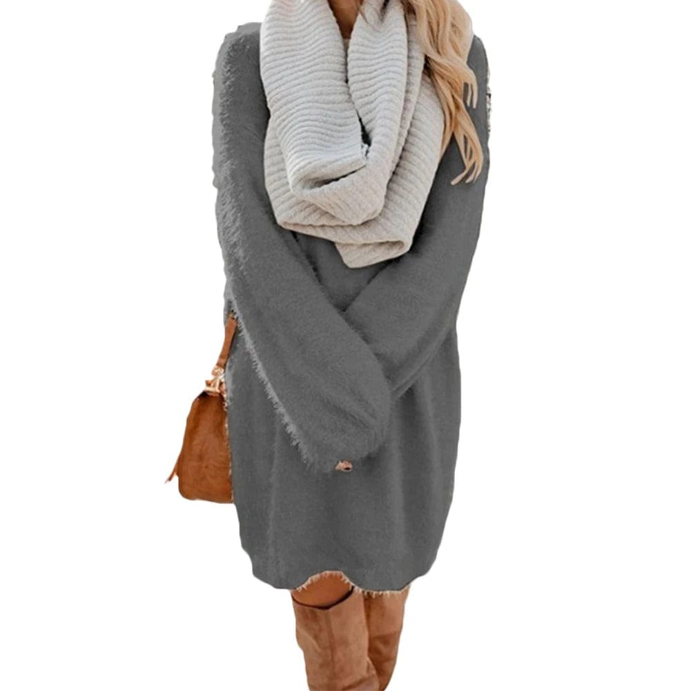 LD | Gebreide mini jurk met trui stijl