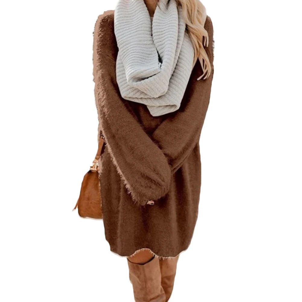 LD | Gebreide mini jurk met trui stijl