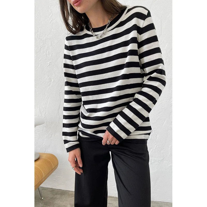 LM | Classic striped long-sleeved shirt