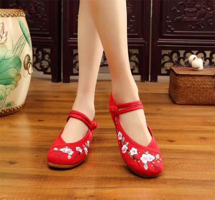LM | Ballet shoes with embroidery