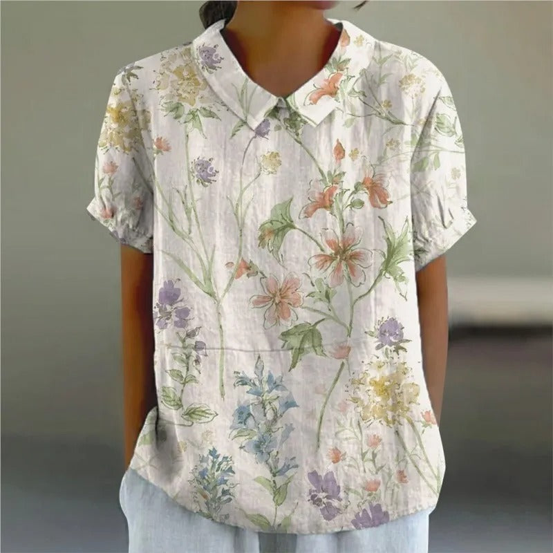 LM | Blouse with floral print for women