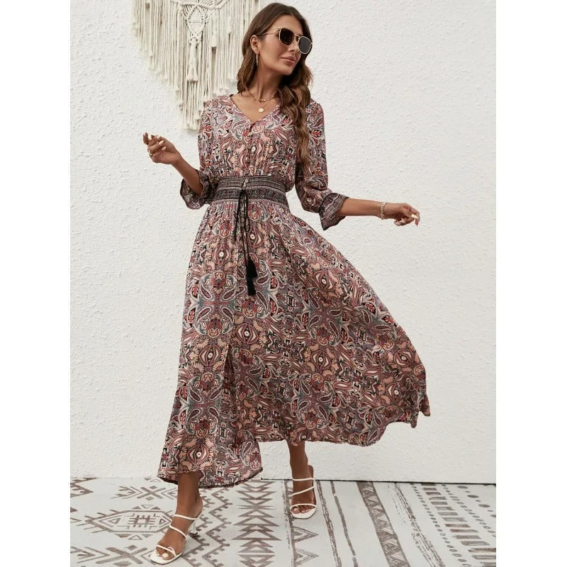 LM | Boho maxi dress with slit