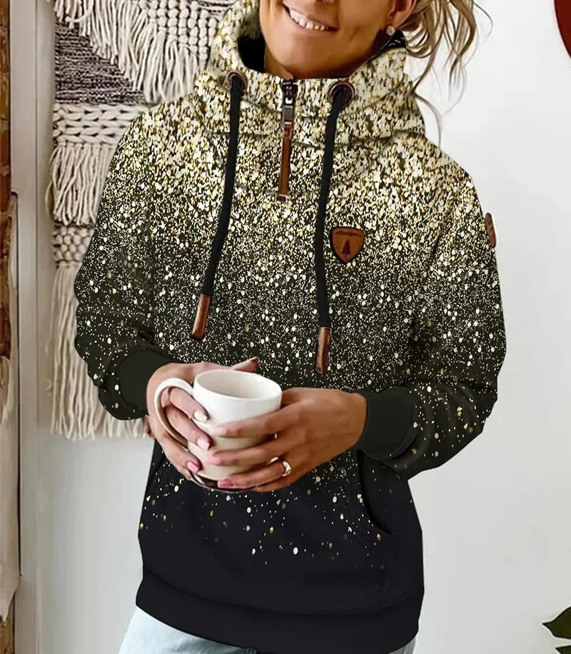 LM | Striped hoodie with drawstring