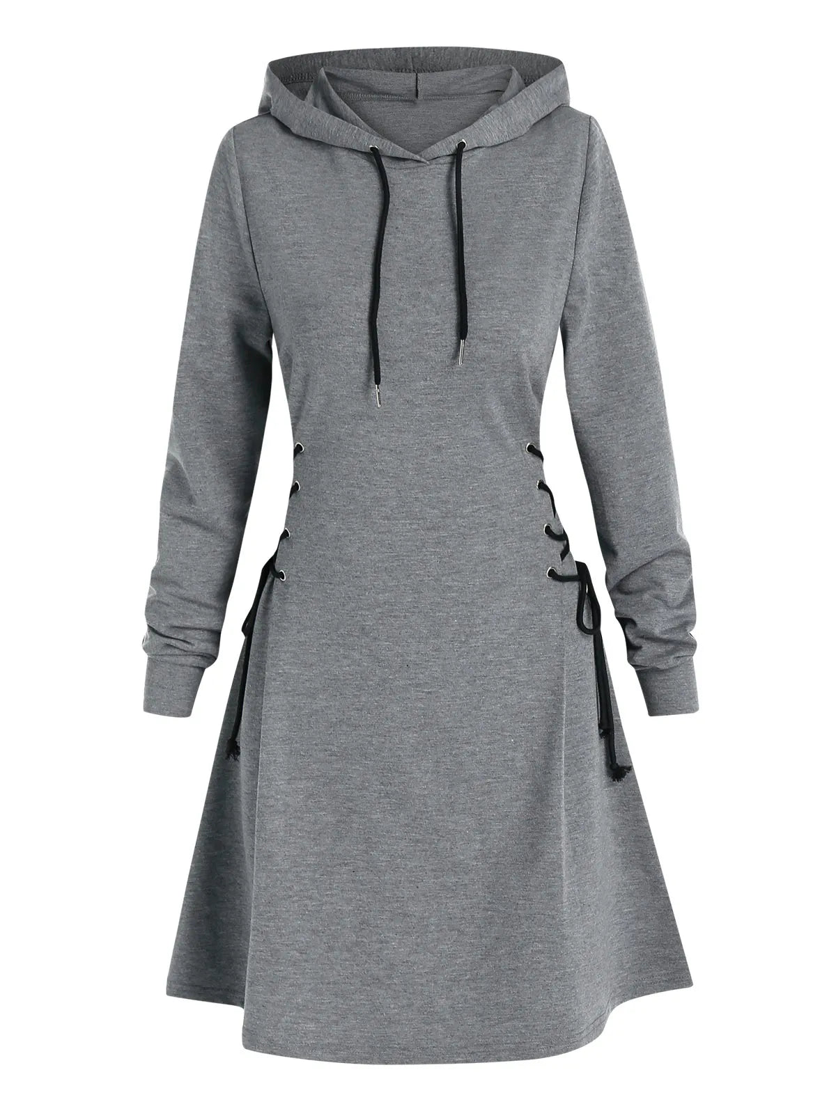 LD | Casual-chique midi-jurk met capuchon