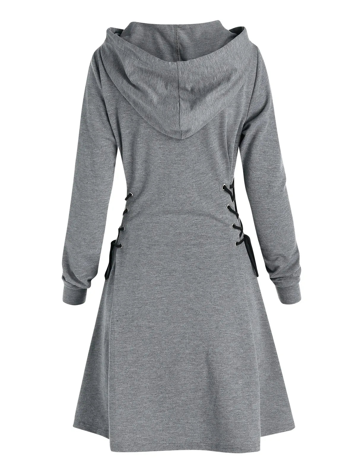 LD | Casual-chique midi-jurk met capuchon