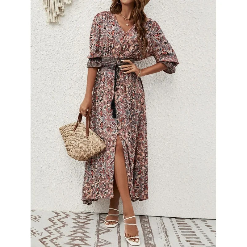 LM | Boho maxi dress with slit