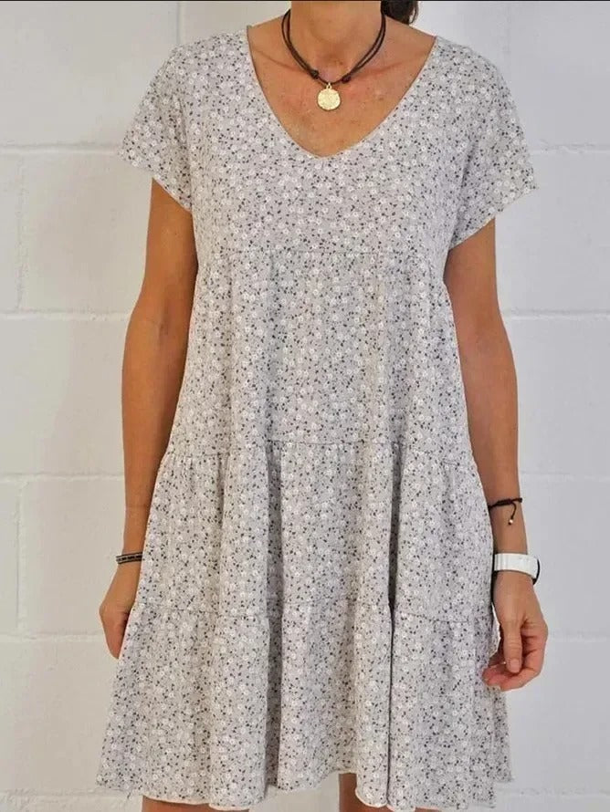 LM | Midi dress with V-neck