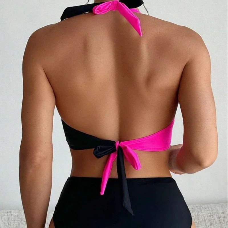 LM | Sexy backless bikini with cross strap