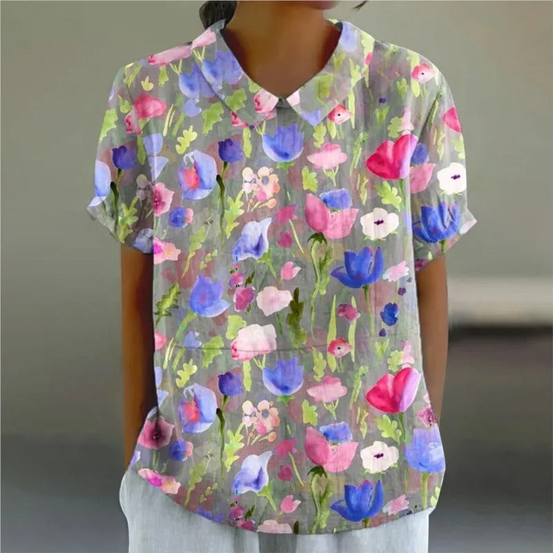 LM | Blouse with floral print for women
