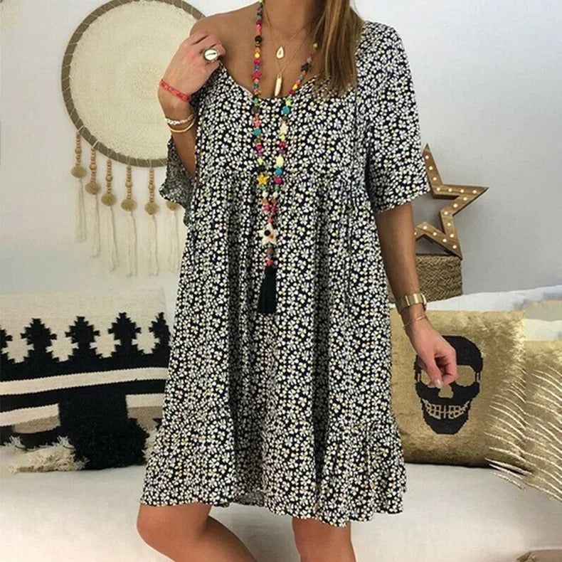 LM | Midi dress with V-neck