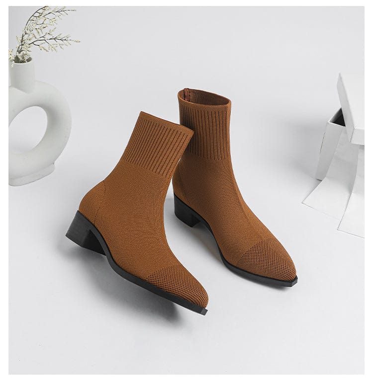 LM | Non-slip knitted boots with rubber sole 2024