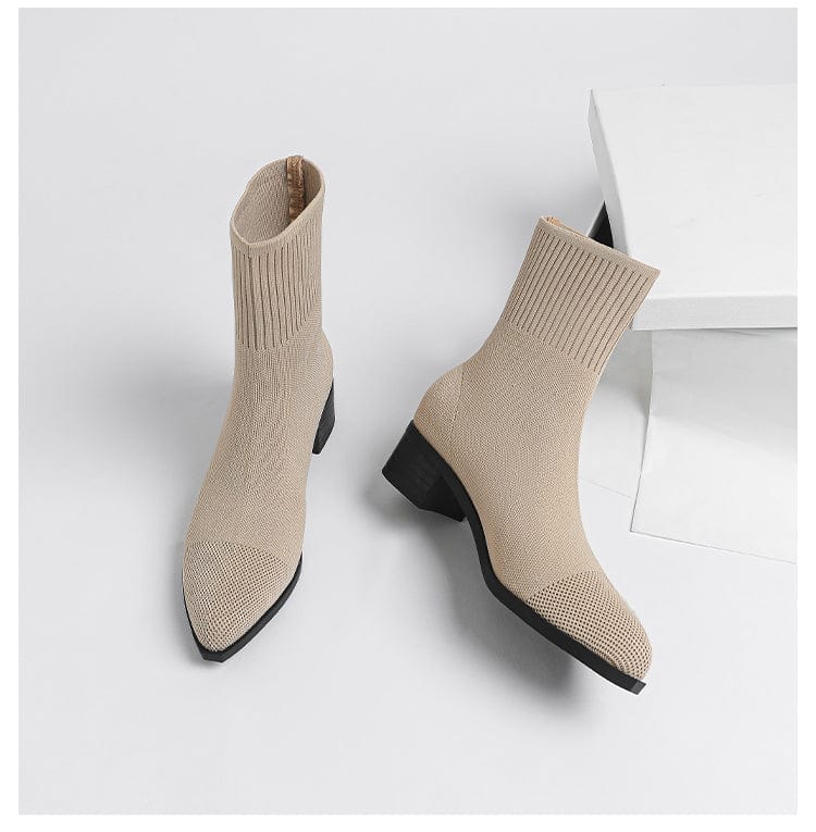 LM | Non-slip knitted boots with rubber sole 2024