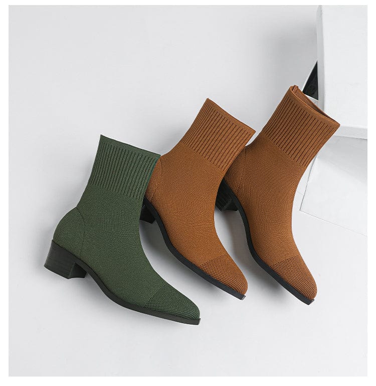 LM | Non-slip knitted boots with rubber sole 2024