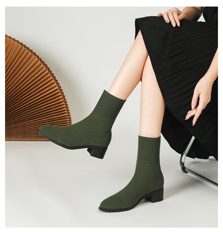 LM | Non-slip knitted boots with rubber sole 2024
