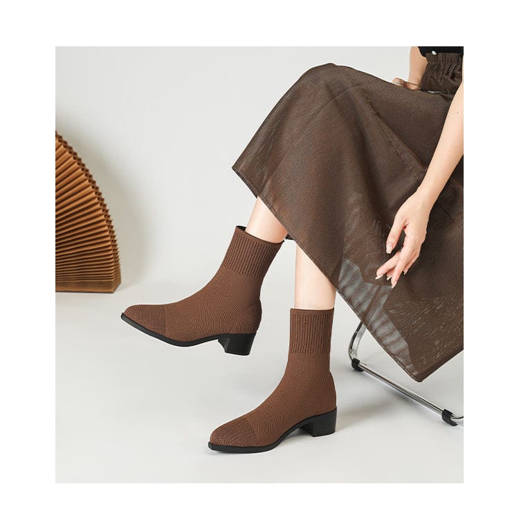 LM | Non-slip knitted boots with rubber sole 2024