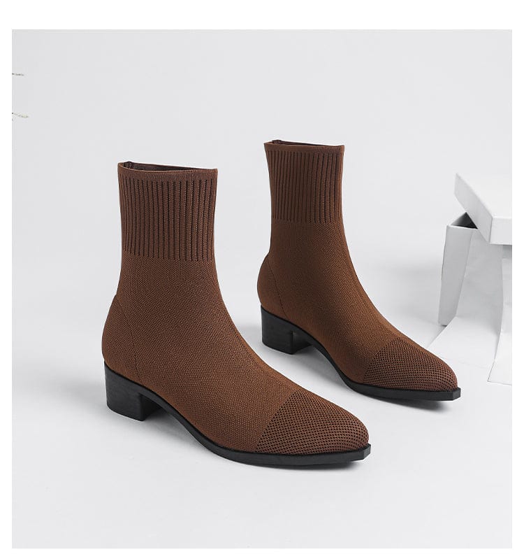 LM | Non-slip knitted boots with rubber sole 2024